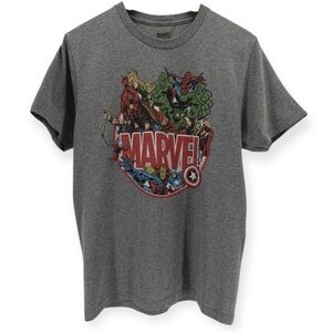Marvel Avengers Graphic Tee Gray Short Sleeve Unisex